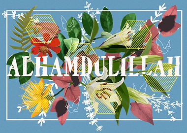 Alhadulillah typography