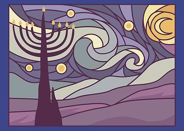 Hanukkah Night Poster