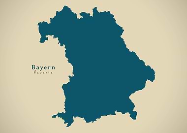 Bavaria federal state map