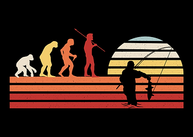 Retro Fishing Rod Fish