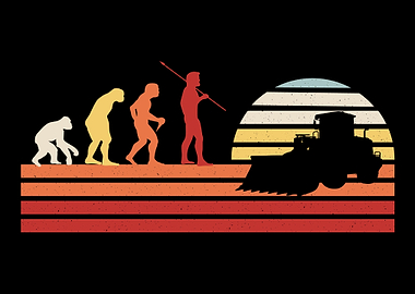 Retro Bulldozer Digger