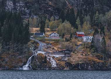 Small Fjord Town in Norway