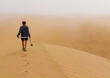 Footprints in the desert