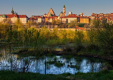 Warsaw Skyline At Sunrise