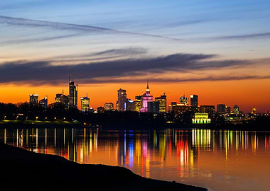 Warsaw Twilight River View
