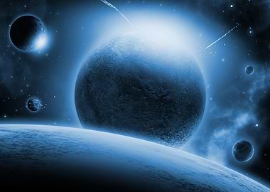 Space background with fict