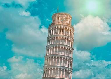 The leaning tower of Pisa