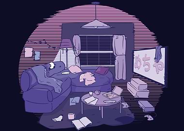 Messy house vaporwave