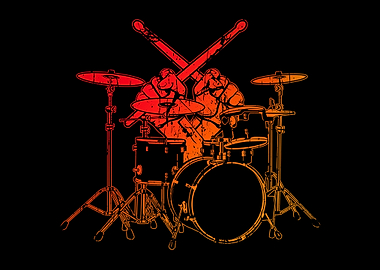 Drum Set Music Drumsticks