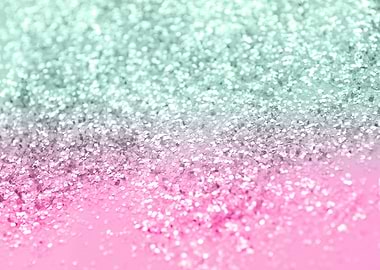 Pink Mint Mermaid Glitter