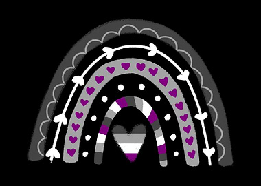 Asexual Pride Boho Rainbow