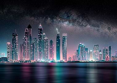 Dubai Marina Night