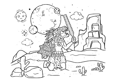 Aztec Jaguar Warrior Mayan