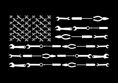 American Flag Car Mechanic