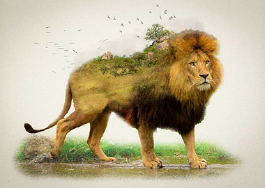 African Lion Habitat