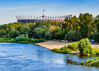 Vistula River In Warsaw