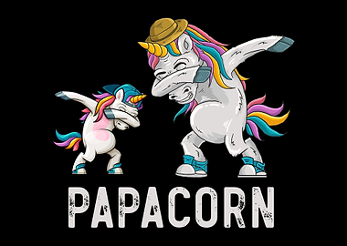 Dabbing Unicorn Papa Son