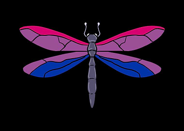 Bi Pride Dragonfly