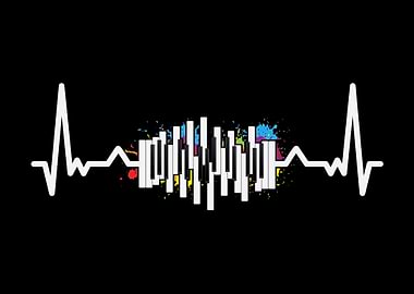 Colorful Piano Heartbeat