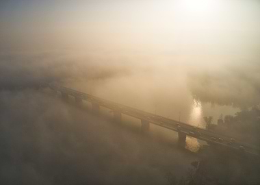 Bridge in the fog