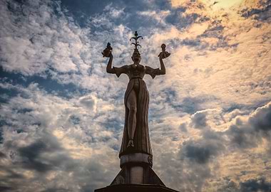 Imperia with clouds and sk