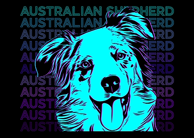Australian Shepherd Retro