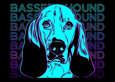 Bassett Hound Retro