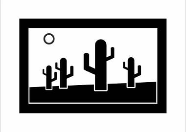 cactrus black and white 4