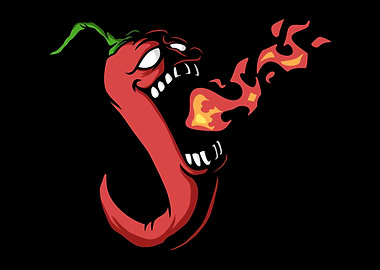 Burning Chili Flames Hot