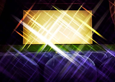 Movie theater seats screen