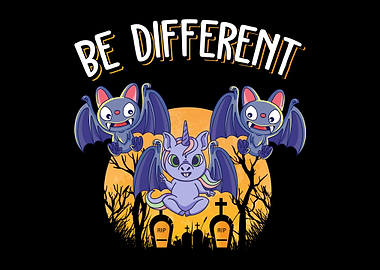 Halloween Unicorn Bat