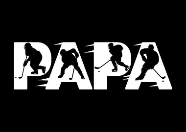 Ice Hockey Papa Hockey Dad