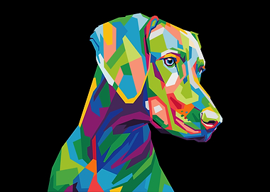 colorful dog vector