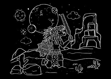 Aztec Jaguar Warrior Mayan