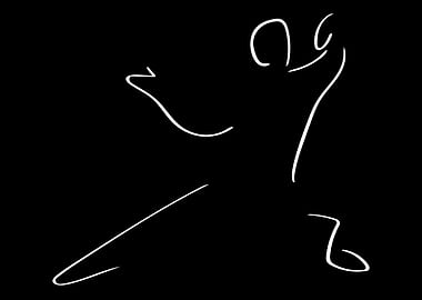 Tai Chi Line Art Minimal