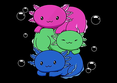 Polysexual Flag Axolotl