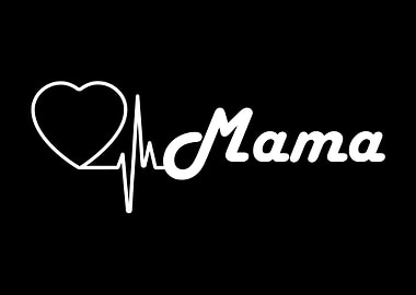 Best Mama Heart Family Mom