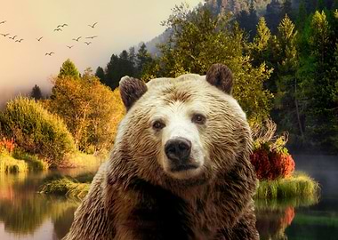 Brown Bear and Forest