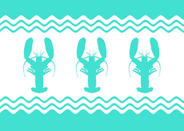 Turquoise White Lobsters