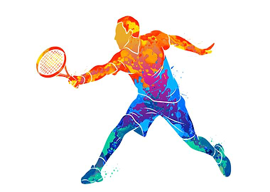 Abstract tennis player