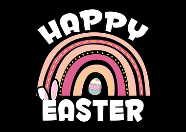 Happy Easter Cute Rainbow