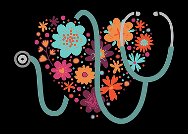 Flower Stethoscope Nurse