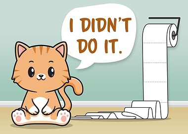 Messy Cat Funny Bathroom 2