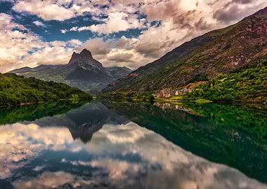 Mountain reflection lake