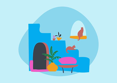 Cats House Room Window