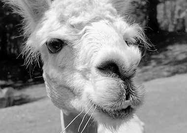 Black and White Lama