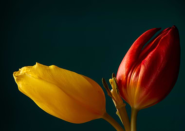 bright colorful tulips