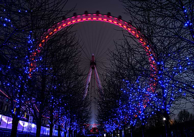 London Eye In Christmas