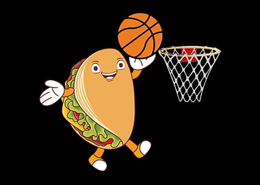 Taco Playing Basketball