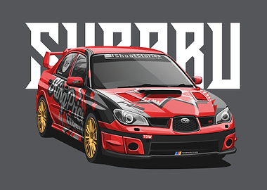 subaru wrx sti red